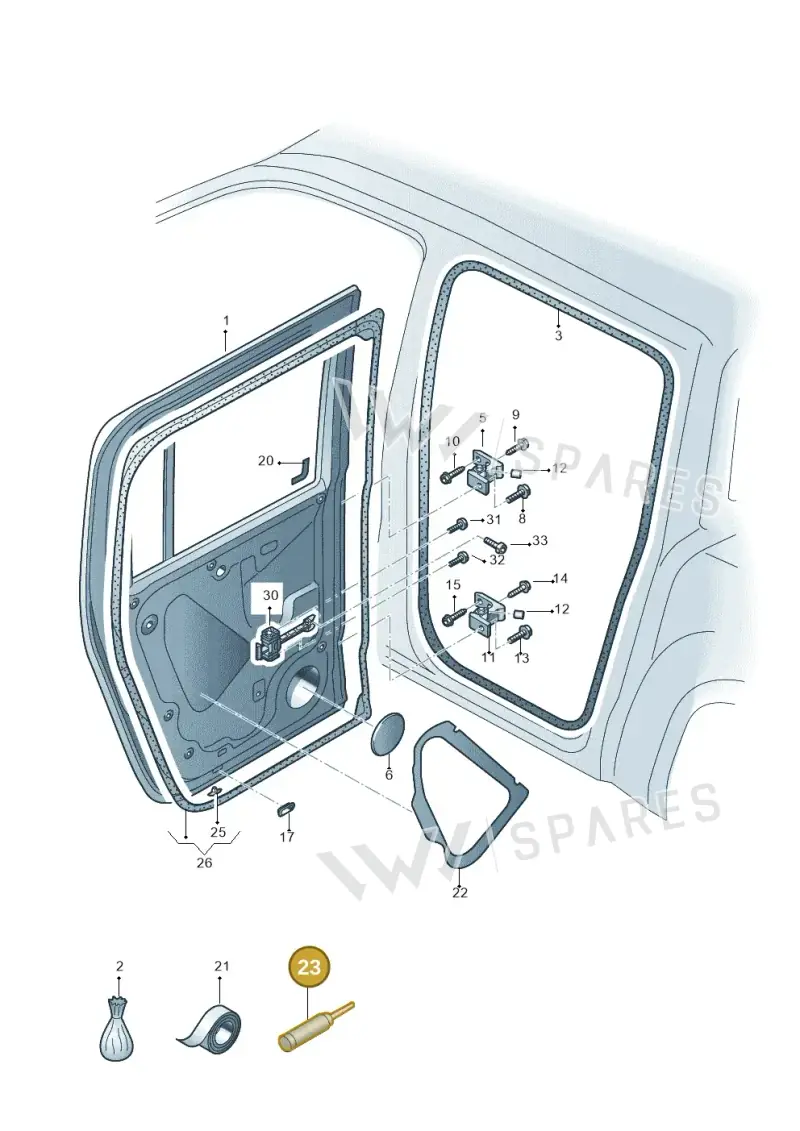 D469101A3 — Volkswagen Amarok twin cab (2022-) diagram 894833000, position 23