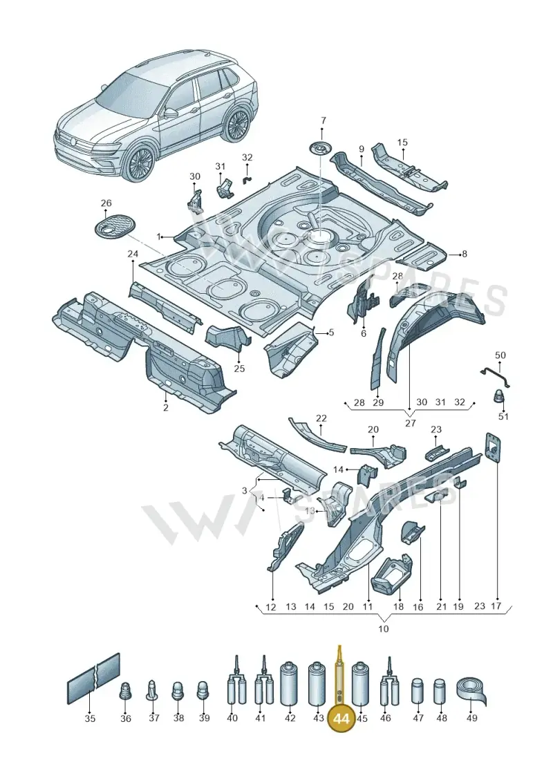 D476KD1M3 — Skoda Kodiaq (2016-2024) diagram 434803010, position 44