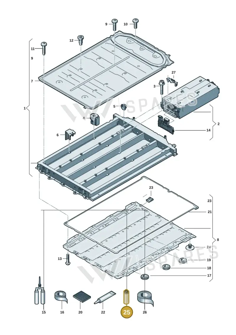 D476KD1M3 — Audi Q6 e-tron (2023-2025) diagram f5s915550, position 25