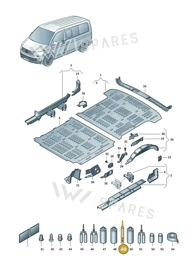 D476KD2M2 — Volkswagen Transport. multivan (2019-2024) diagram 7em801020, position 49