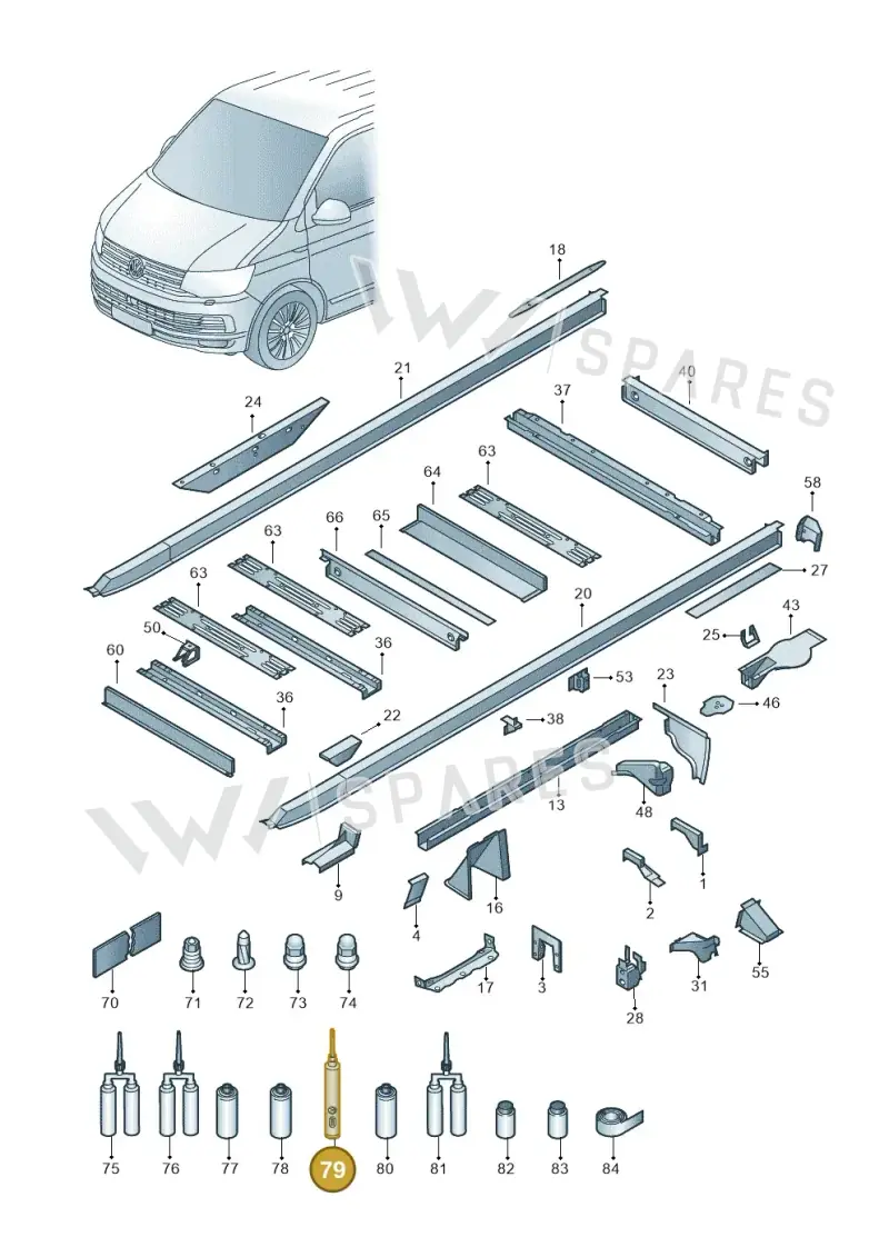 D476KD2M2 — Volkswagen Single-cab transp. (2019-2024) diagram 862803500, position 79