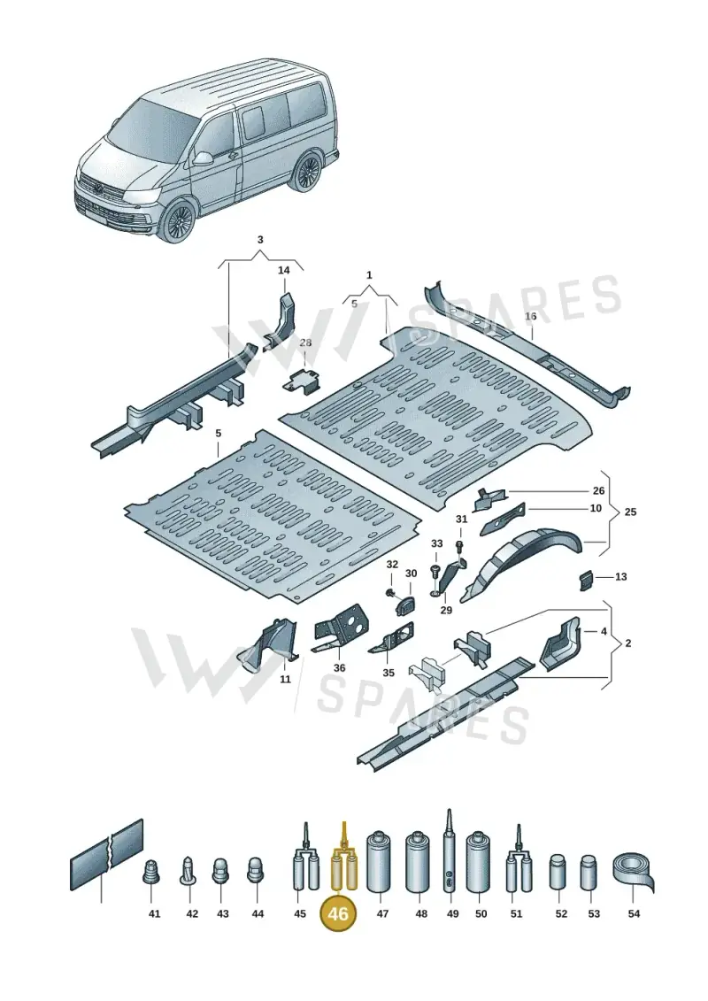 D506KD1A3 — Volkswagen Transport. multivan (2019-2024) diagram 7em801020, position 46