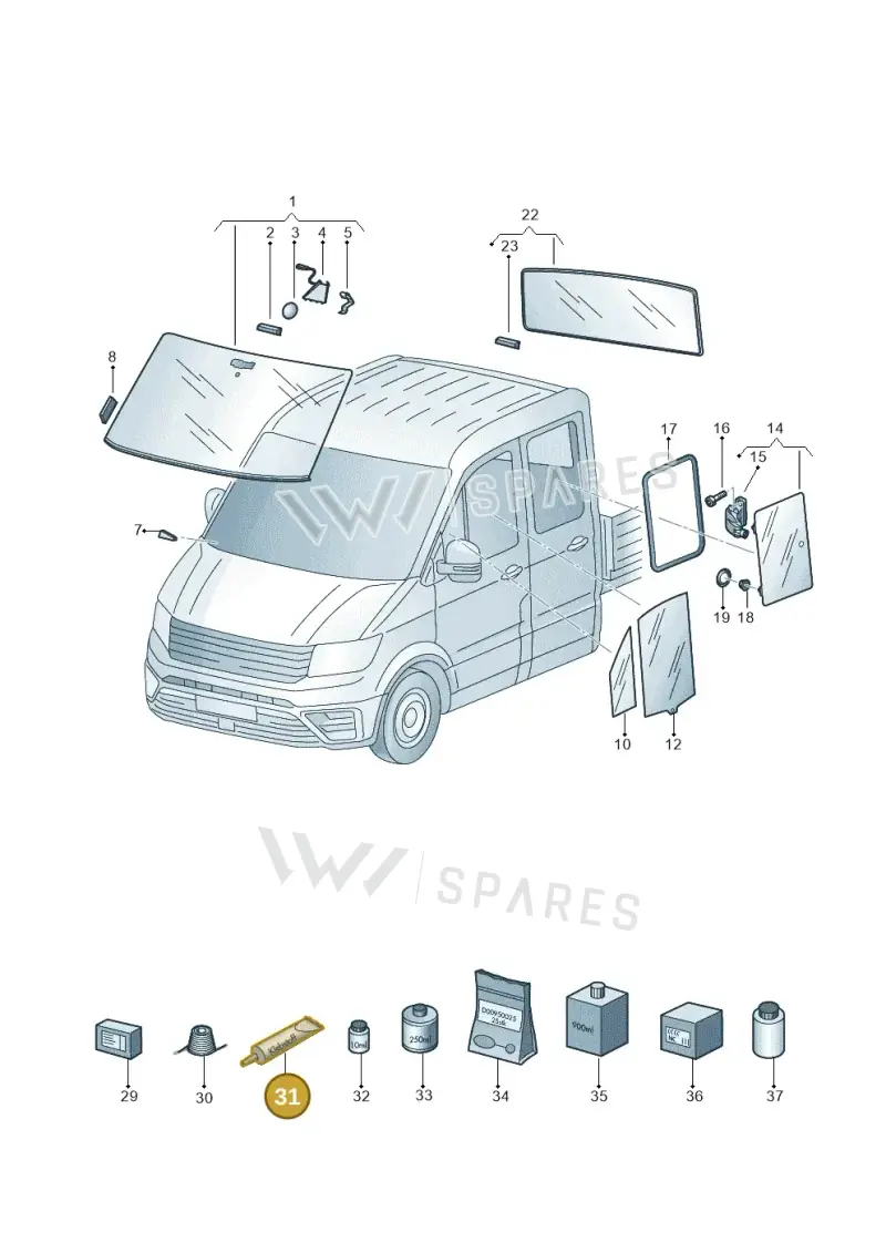 DH009100A2 — Volkswagen MAN TGE 35 (2016-2021) diagram 807845000, position 31