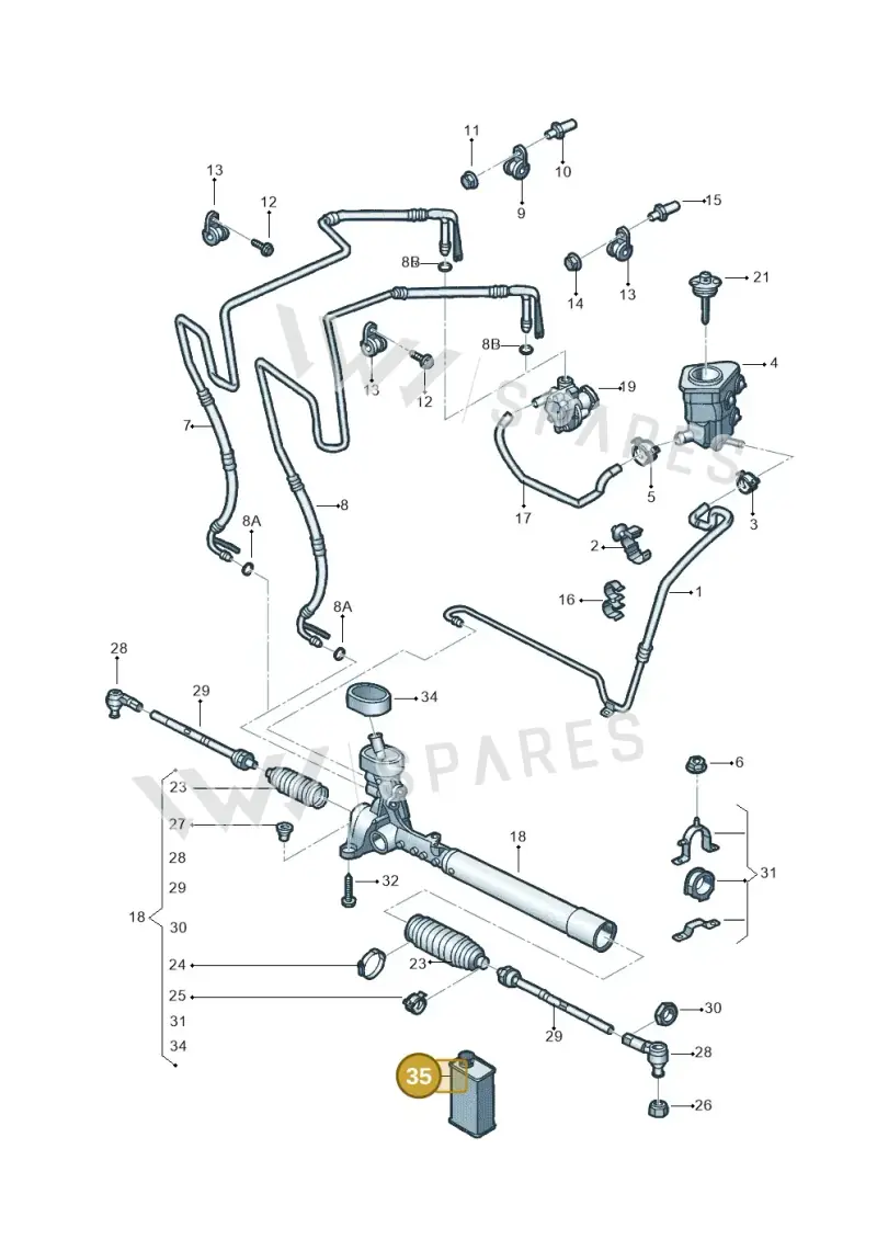G004000M7 — Volkswagen Jetta (2014-2017) diagram 789422020, position 35