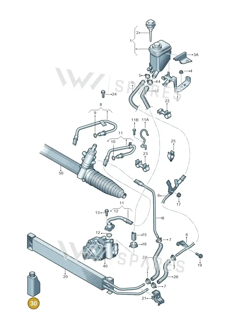 G004000M8 — Volkswagen Touareg BlueMotion (2014-2018) diagram 693422520, position 30