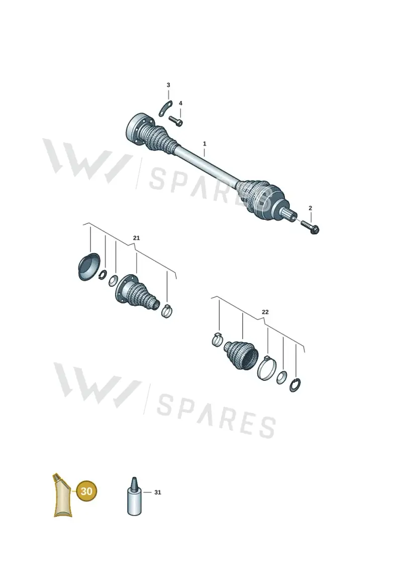 G052133A2 — Volkswagen Tiguan 2.0 (2023-) diagram 5h0501010, position 30