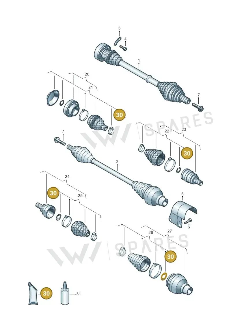 G052133A2 — Volkswagen Passat estate (2023-) diagram 827407340, position 30