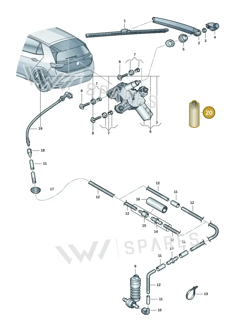 G052154A2 — Volkswagen ID.3 Pro (2019-2024) diagram 10a955020, position 20
