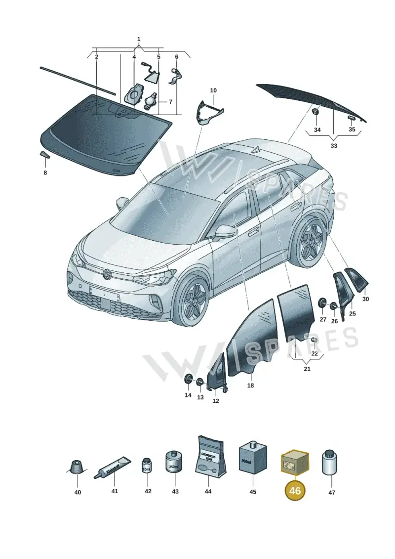 G052522A2 — Volkswagen ID.4 Pro (2020-2023) diagram 11a845000, position 46