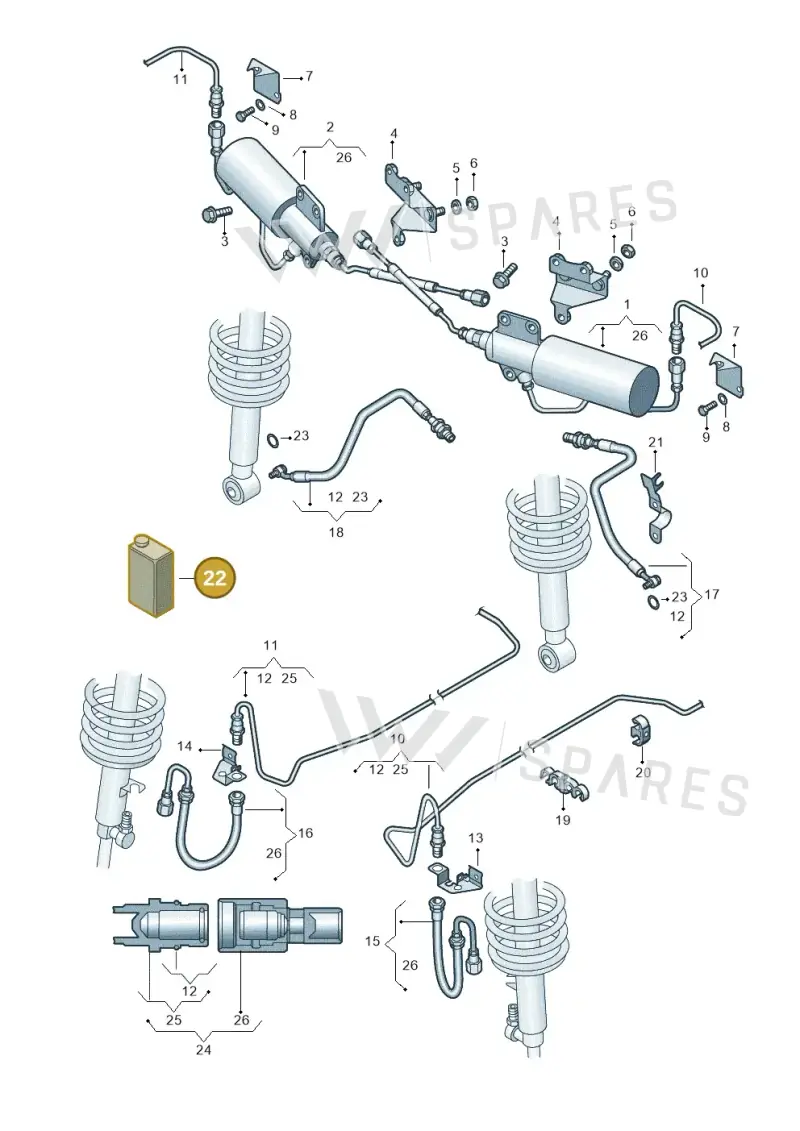 G052731A2 — Audi RS6 qu. (2003-2004) diagram 290616300, position 22