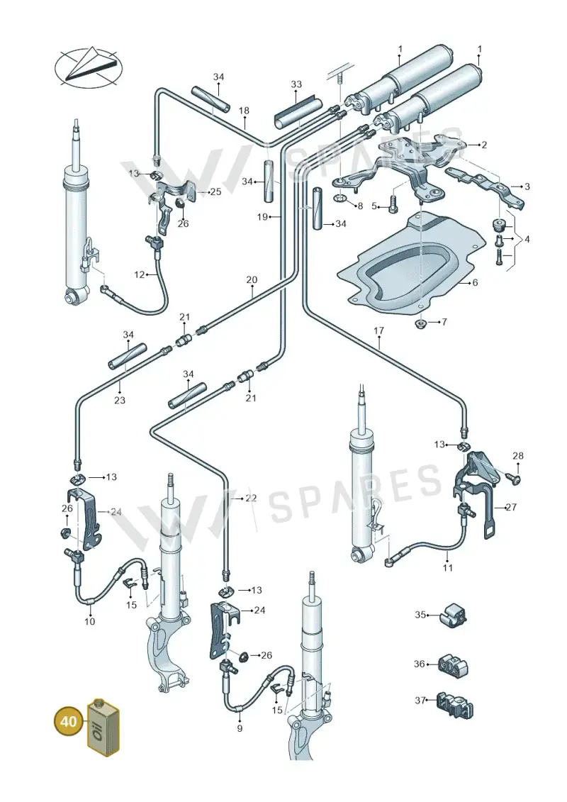 G052731A2 — Audi RS6 Avant (2019-2025) diagram 537616400, position 40