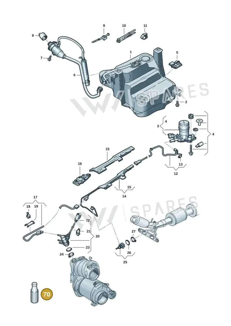 G052910D9 — Volkswagen Passat estate (2023-) diagram 793253058, position 70