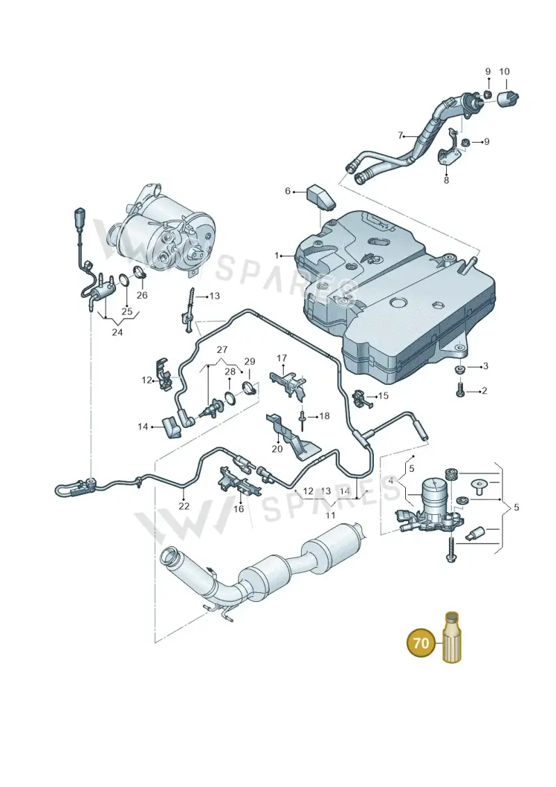 G052910D9 — Volkswagen Transport. multivan (2019-2024) diagram 7em253102, position 70