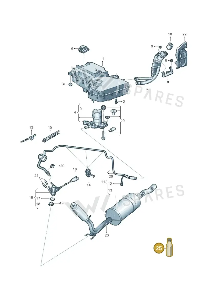 G052910M4 — Volkswagen Transport. multivan (2019-2024) diagram 861253560, position 25