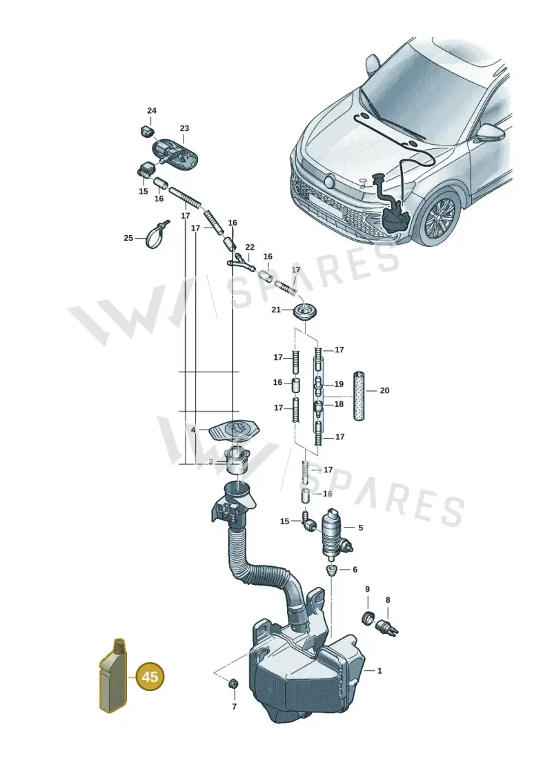 G060164M2 — Volkswagen Tiguan 2.0 (2023-) diagram 57x955100, position 45