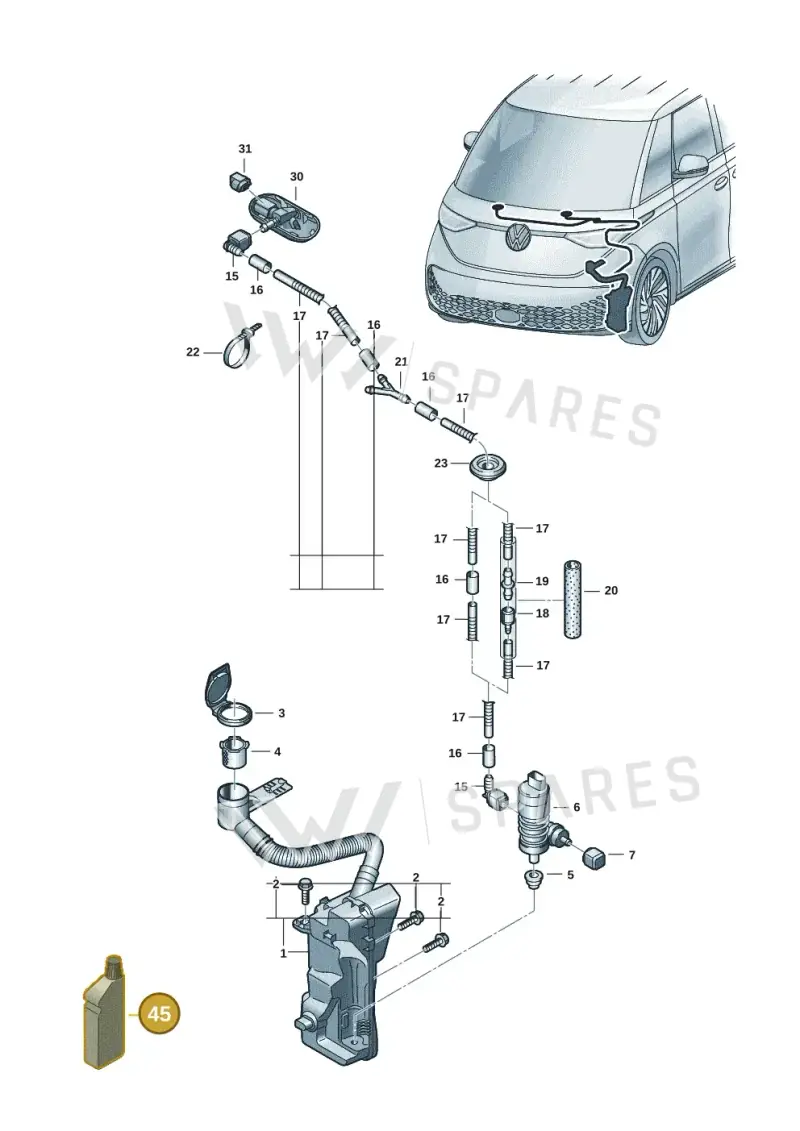 G060164M4 — Volkswagen ID.Buzz (2022-) diagram 15a955100, position 45