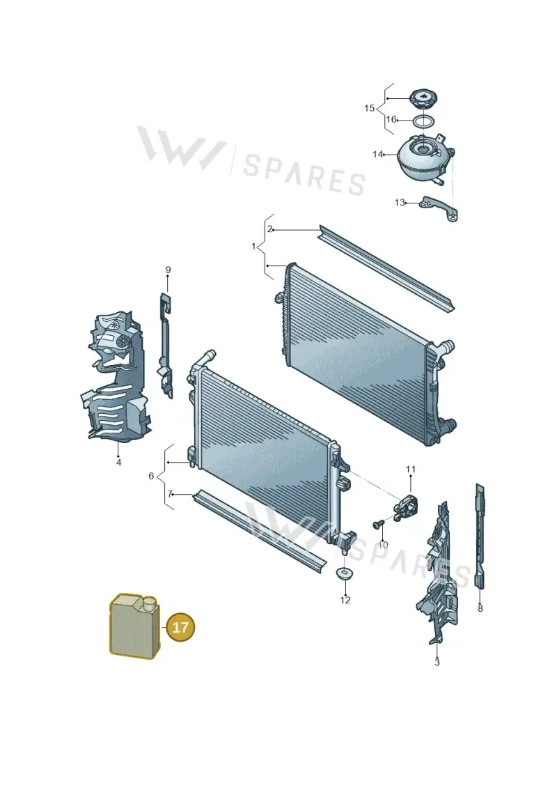 G12E100A2 — Volkswagen Jetta 1.4 (2017-2024) diagram 431121070, position 17