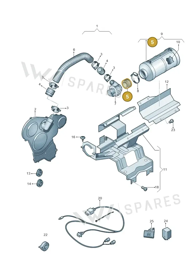 JKV129656 — Volkswagen Amarok twin cab (2016-2022) diagram 749109860, position 5