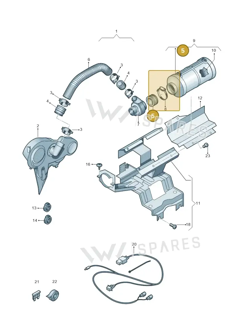 JKV129656 — Volkswagen Amarok twin cab (2016-2022) diagram 749109800, position 5