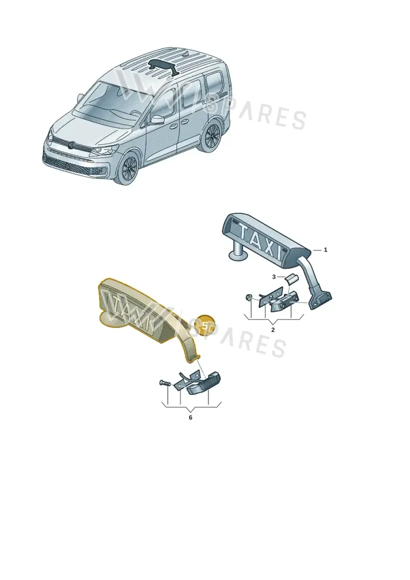 JKV919047 — Volkswagen Caddy Maxi (2020-2025) diagram 2ka941080, position 5