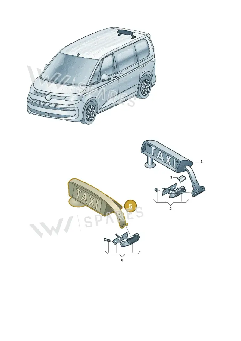 JKV919047 — Volkswagen Multivan (2021-2025) diagram 7t0941900, position 5