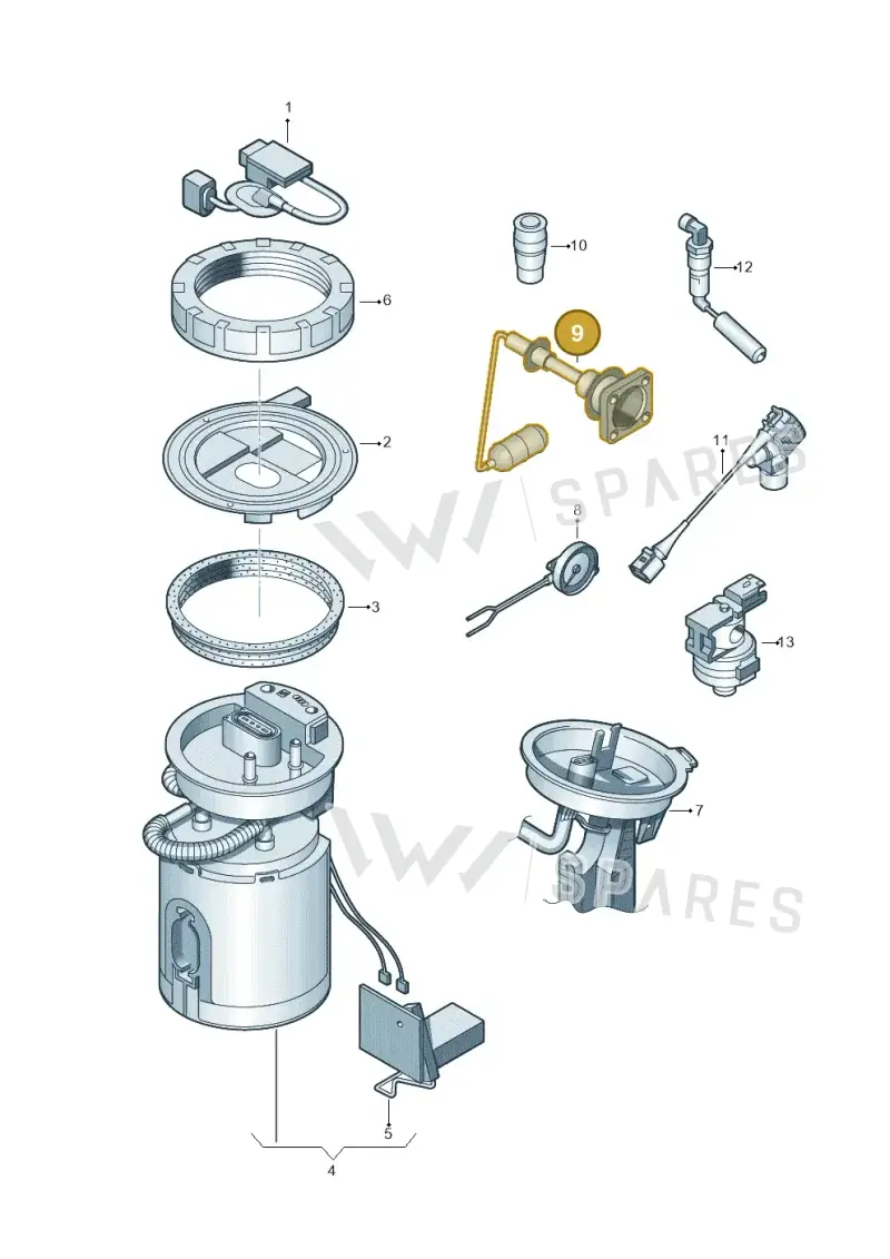 JNV201731B — SEAT Altea XL (2013-) diagram 409919300, position 9