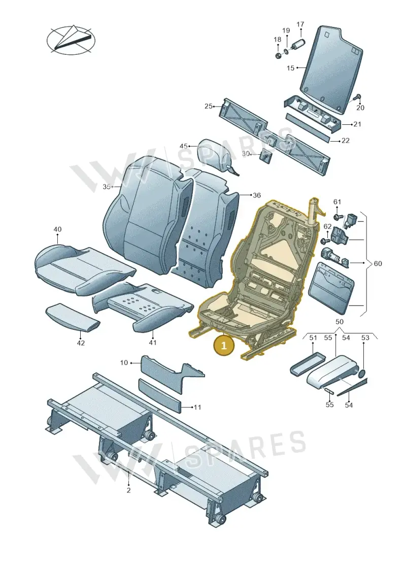 JNV885103 — Volkswagen Caravelle (2015-2019) diagram 731887000, position 1