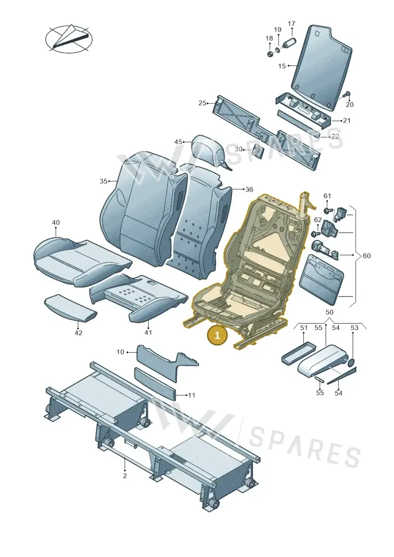 JNV885104 — Volkswagen Caravelle (2015-2019) diagram 731887000, position 1