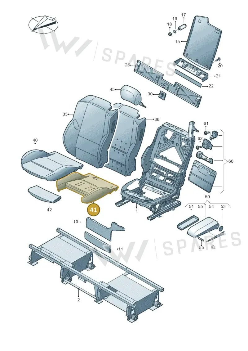 JNV885375B — Volkswagen Caravelle (2015-2019) diagram 731887000, position 41