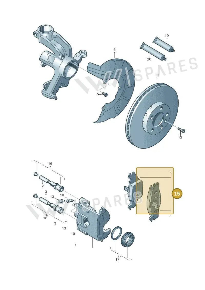 JZW698151 — Volkswagen Polo 1.4 BlueMotion (2014-2017) diagram 672615160, position 15