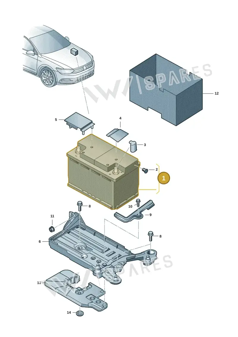 JZW915089 — Volkswagen Passat Saloon (2014-2024) diagram 793915005, position 1