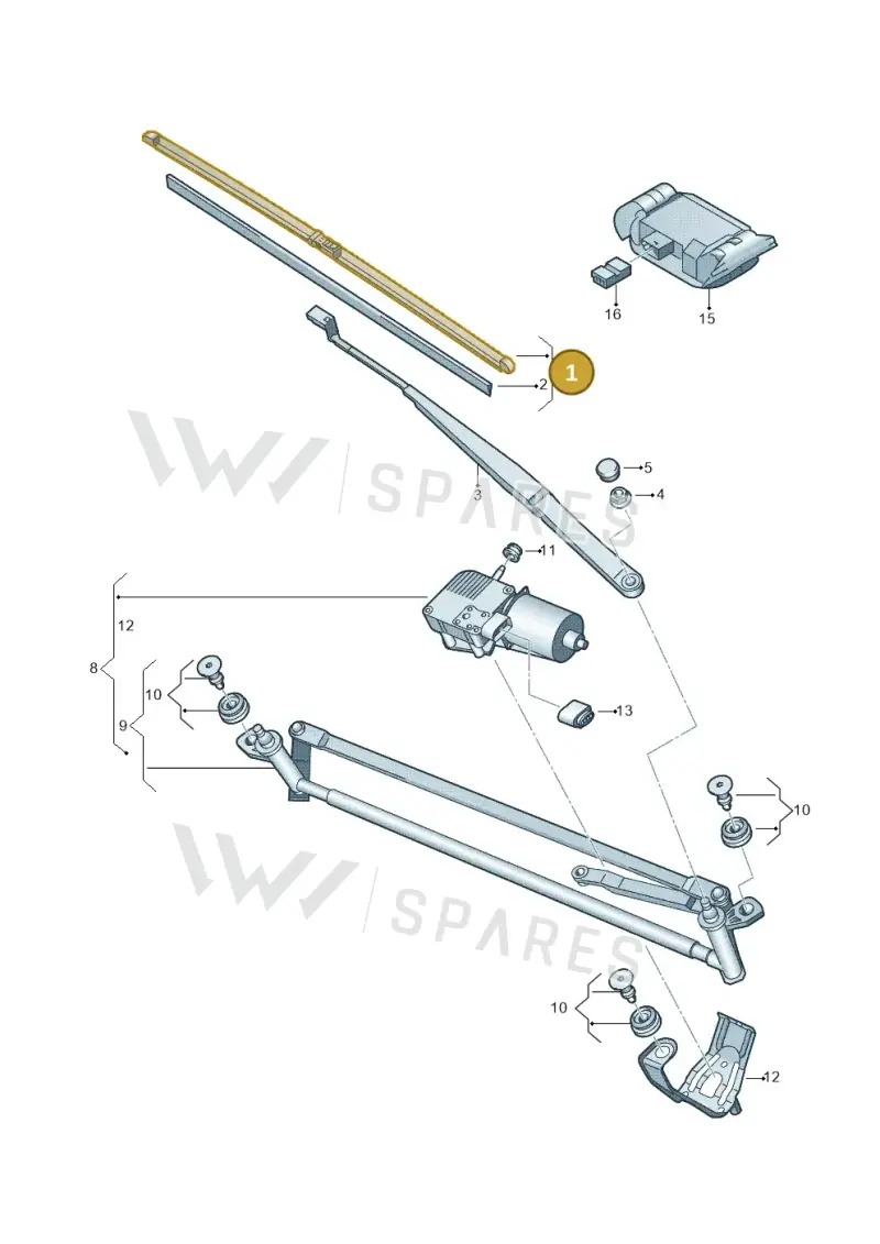 JZW998002L — Volkswagen Touran 2.0 (2010-2015) diagram 634955000, position 1