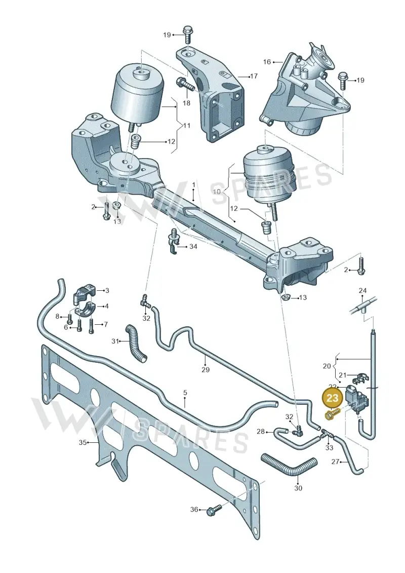 N01020717 — Volkswagen Phaeton 4motion (2010-2016) diagram 710199300, position 23