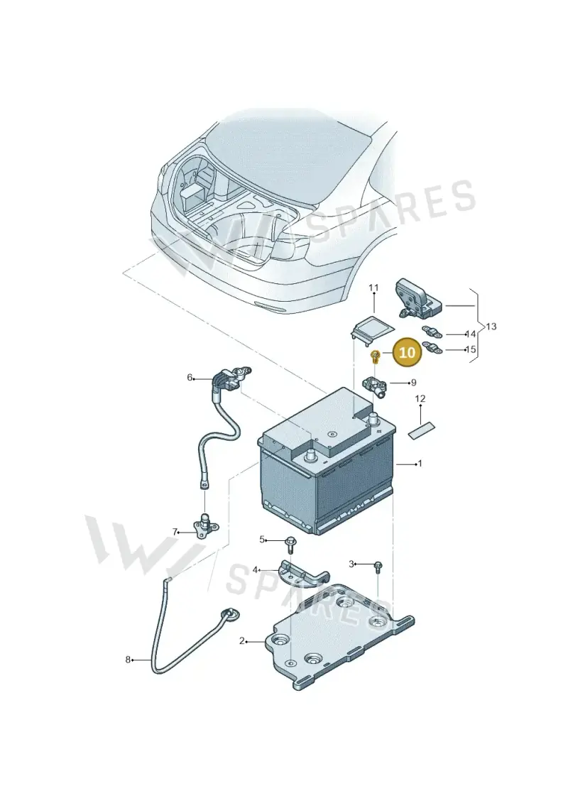 N01021020 — Volkswagen Jetta (2014-2017) diagram 692915050, position 10