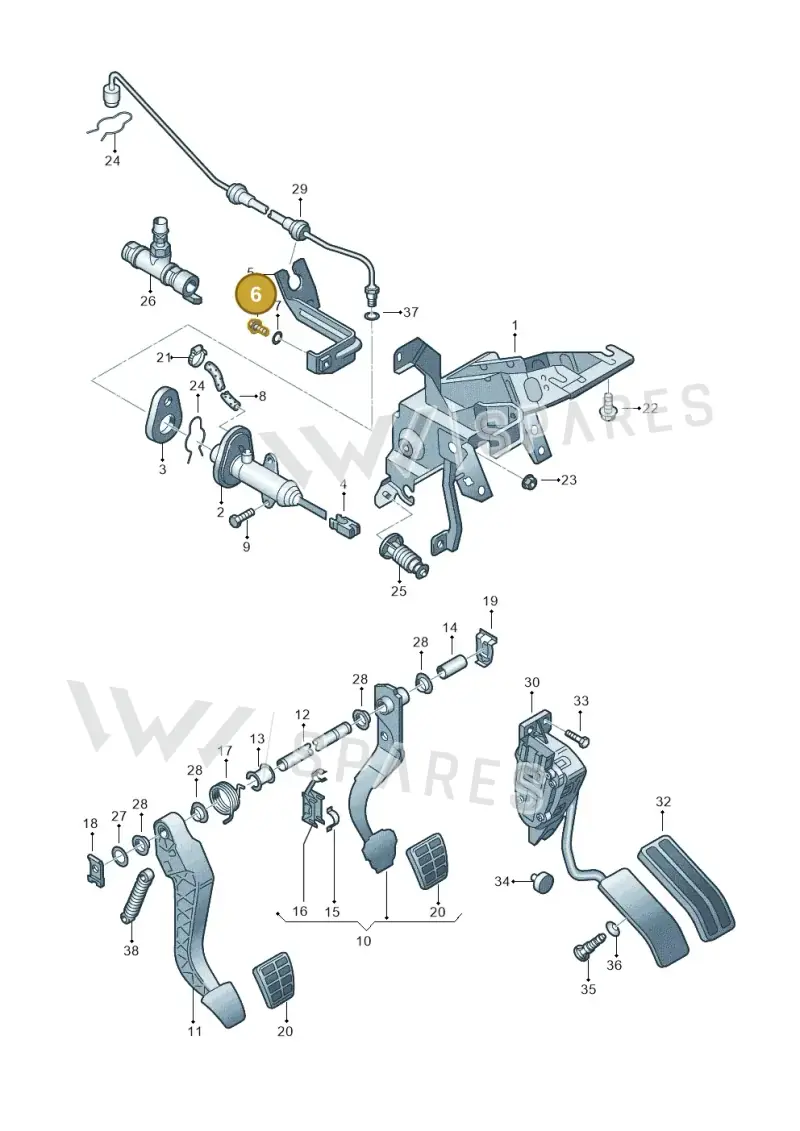 N01021533 — Volkswagen Sharan (2008-2010) diagram 244721250, position 6