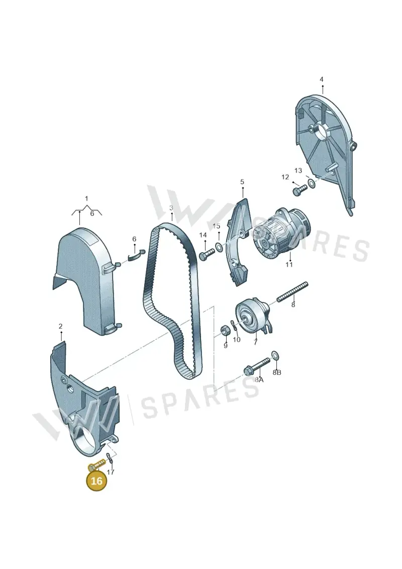 N01022012 — Volkswagen POLO (1999-2001) diagram 158109500, position 16