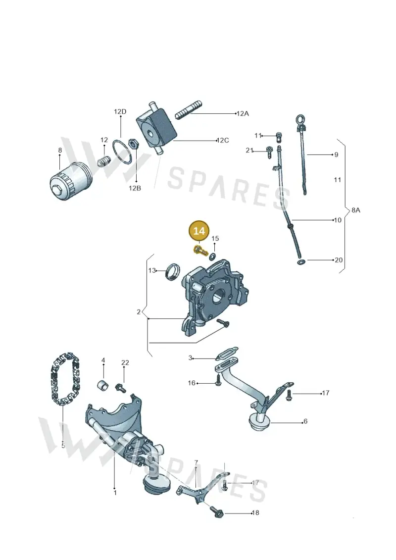 N01022013 — Volkswagen Kombi (2011-) diagram 303115050, position 14