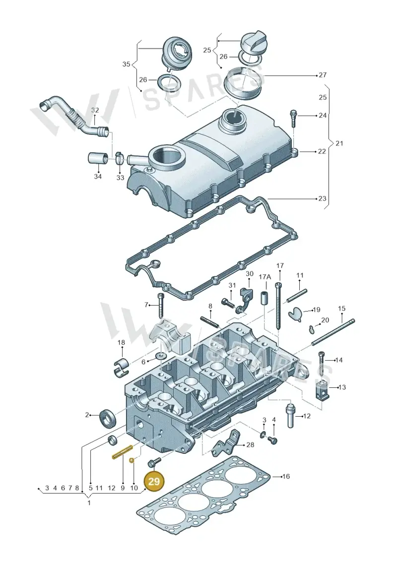 N0102336 — Volkswagen TRANSPORTER/4MOTION    07 (2006-2007) diagram 404103470, position 29