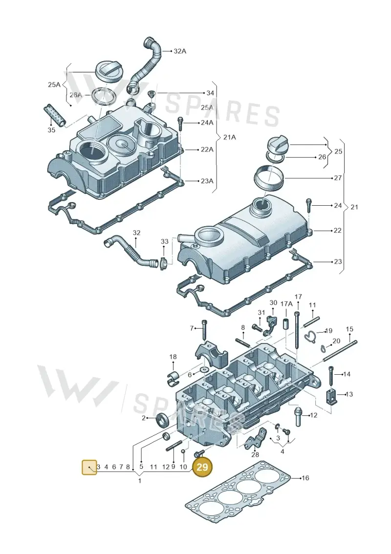 N0102336 — Volkswagen GOLF VARIANT           07> (2007-) diagram 460103550, position 29