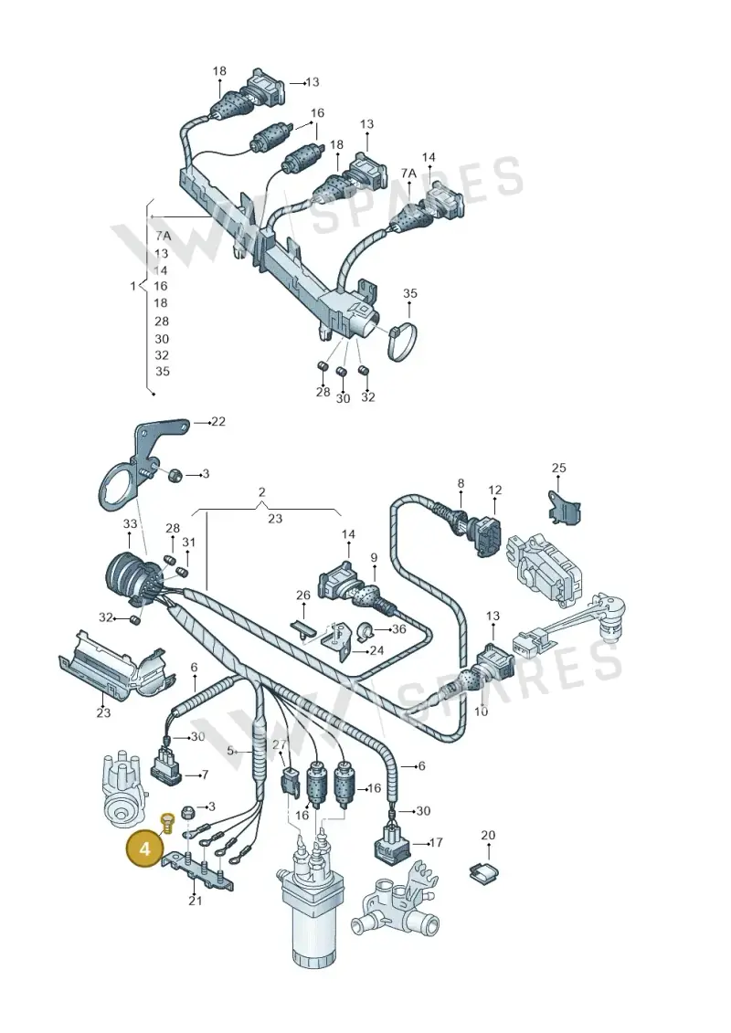 N0102353 — Volkswagen Passat (1994-1997) diagram 159971010, position 4