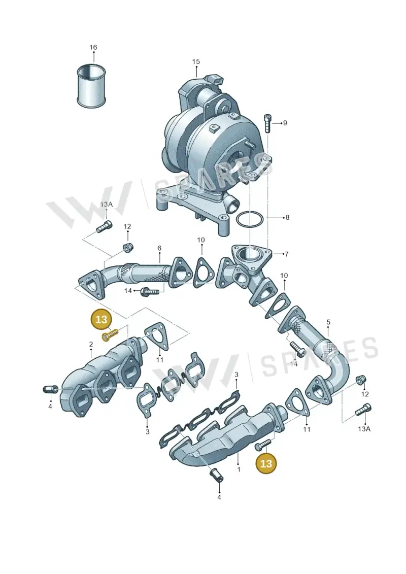 N01024425 — Volkswagen Phaeton 4motion (2010-2016) diagram 291253200, position 13