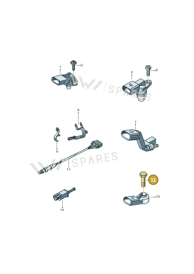 N01024425 — Volkswagen Polo (2011-2014) diagram 544906000, position 11