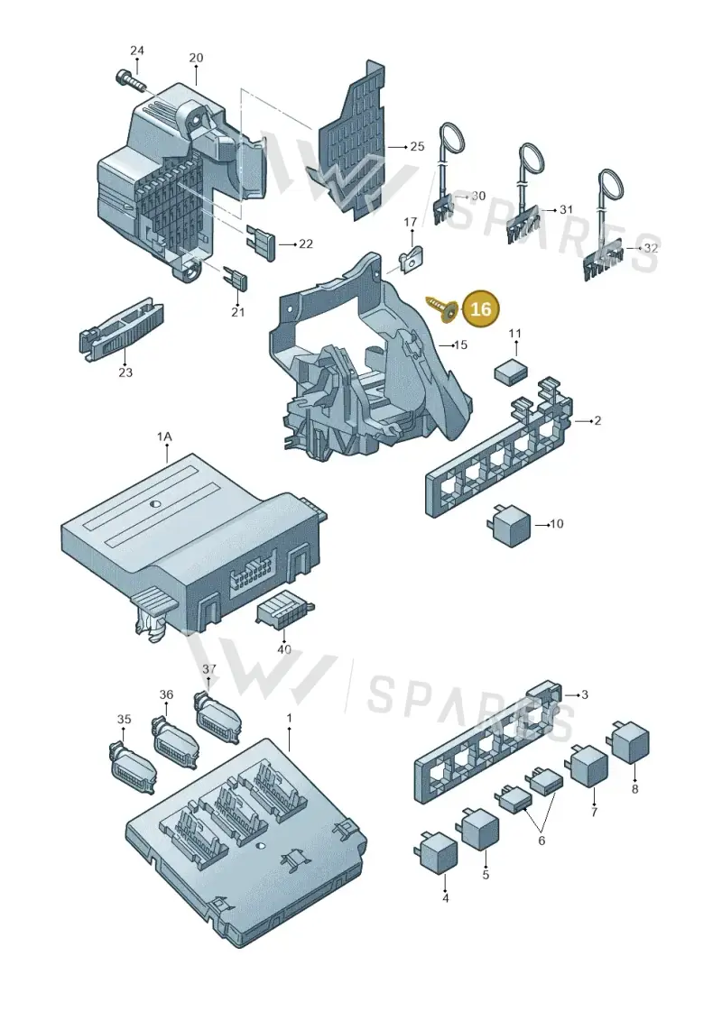 N01028712 — Volkswagen Golf (2011-2013) diagram 649937000, position 16