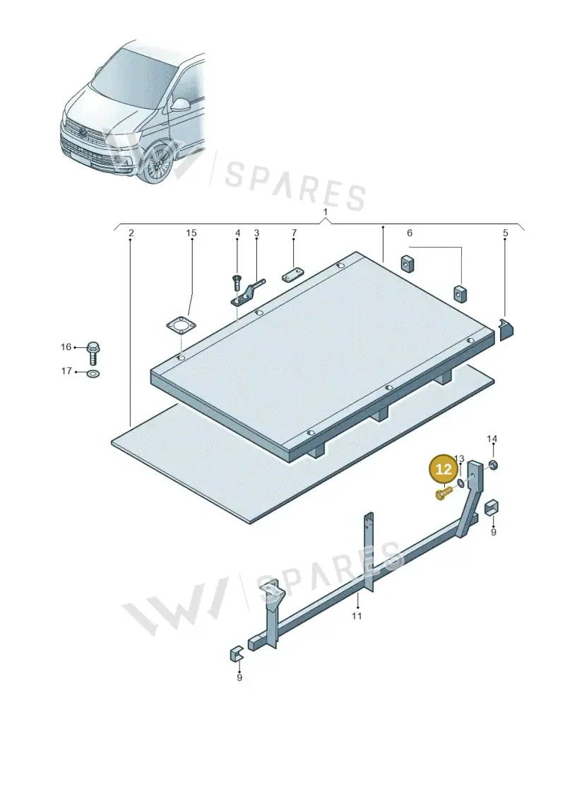 N01028712 — Volkswagen Single-cab transp. (2019-2024) diagram 862804000, position 12