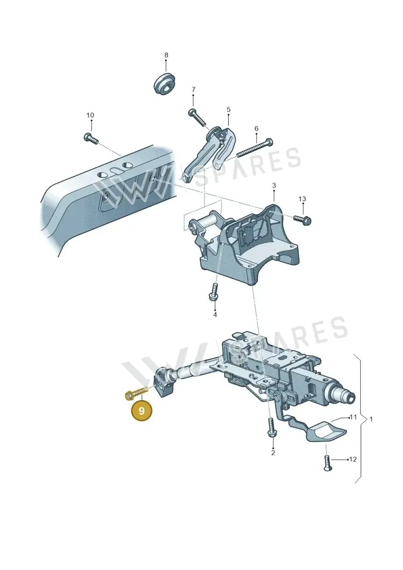 N01033517 — Volkswagen Golf (2009-2014) diagram 409419300, position 9