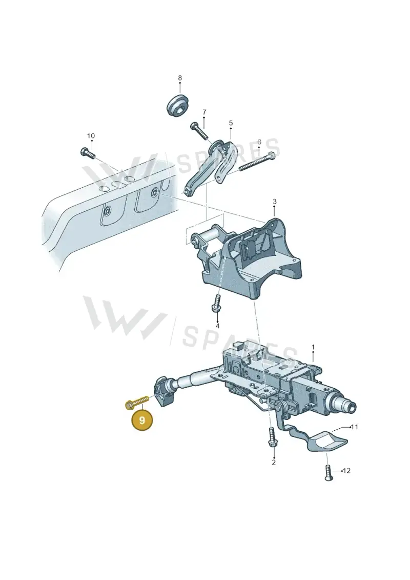 N01033517 — Volkswagen Jetta (2008-2011) diagram 460419300, position 9