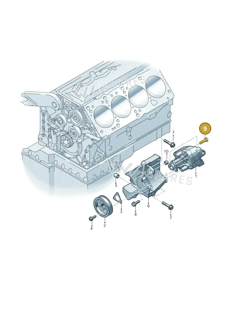 N01033520 — Volkswagen Phaeton 4motion (2010-2016) diagram 256145880, position 9