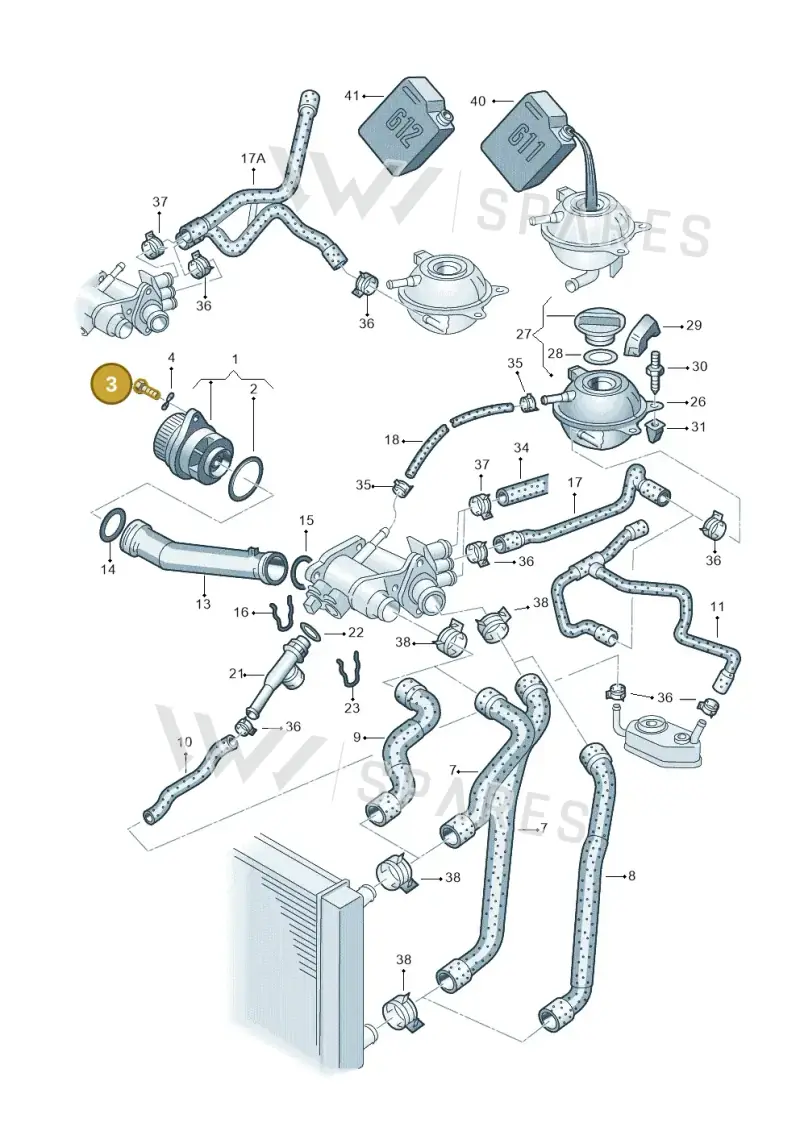 N0103404 — Volkswagen LUPO/3L TDI (2003-2005) diagram 158121300, position 3