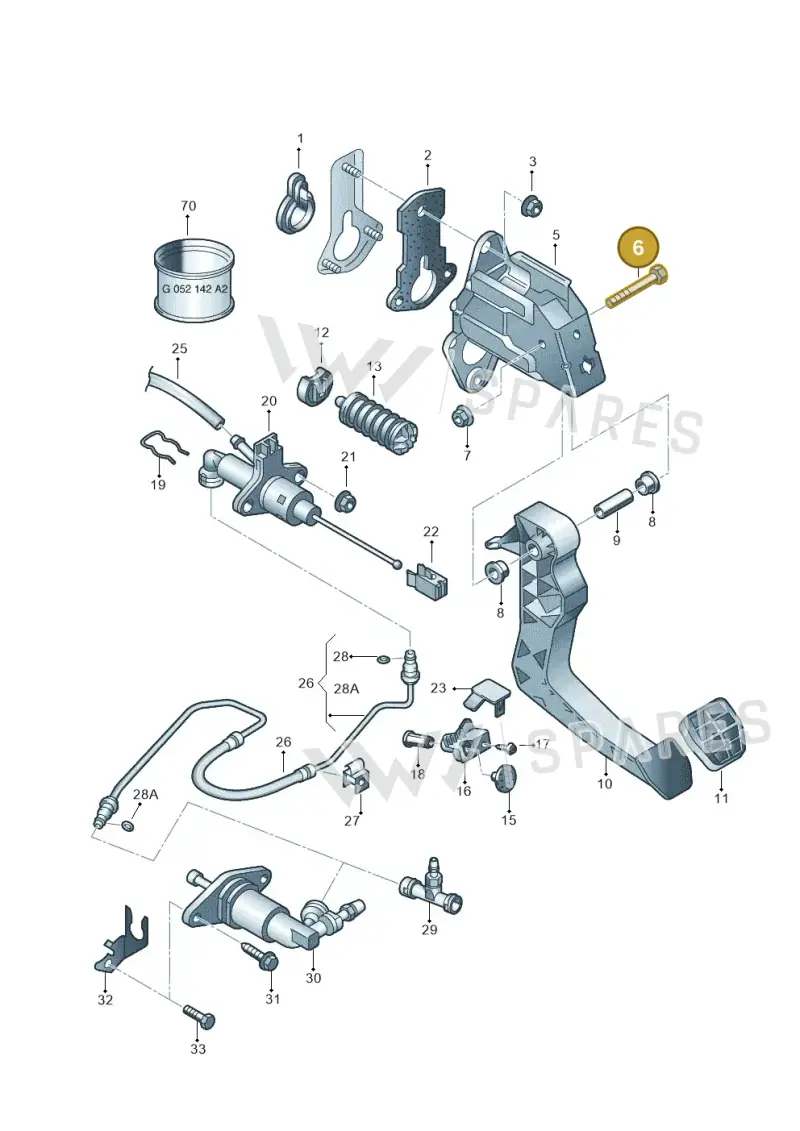 N0103691 — Volkswagen Polo (2011-2014) diagram 210721250, position 6