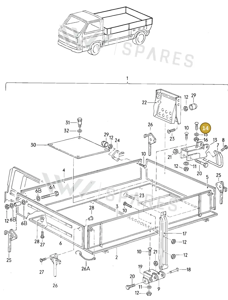 N0105124 — Volkswagen Vanagon (1987-1992) diagram 004097000, position 14
